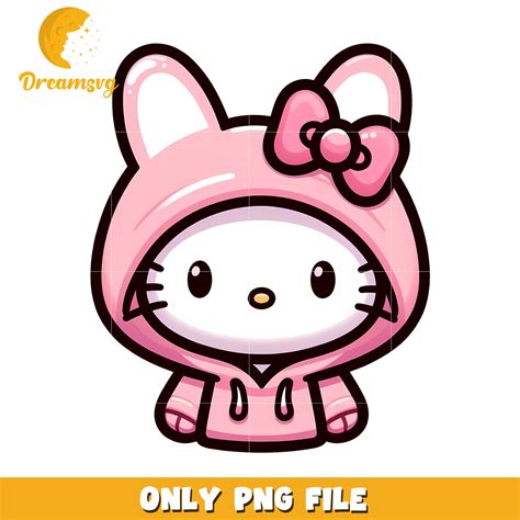 Hello Kitty Hoodie PNG Cute Cartoon – DreamSVG Store