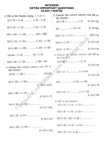 Image result for Class 7 Maths Extra Questions