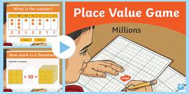 Millions Place Value Game - Place Value Game