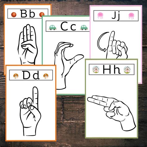 ASL ABC Flashcards (4” X 6”) Digital Download - Etsy