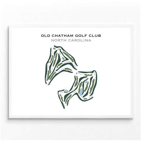 Old Chatham Golf Club, NC | Golf Course Map, Golf Map, Golfer Gift for ...