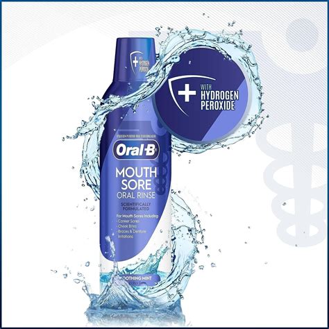 Oral-B Mouth Sore Oral Rinse In Soothing Mint 8 oz HSA/FSA Eligible ...