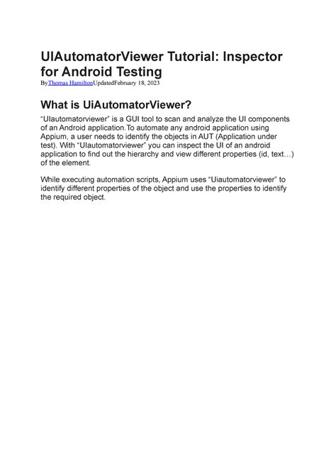 UIAutomator Viewer Tutorial - UIAutomatorViewer Tutorial: Inspector for ...