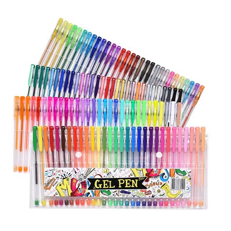 Buy Gel Pens for Adult Coloring Book | Glitter Gel Colored Pens 100 Set ...