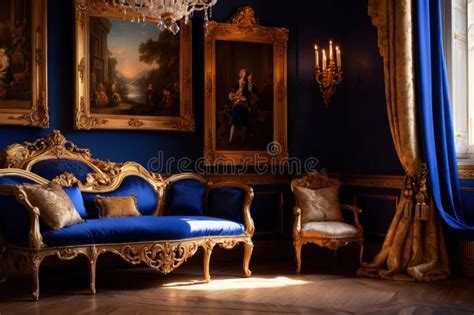 Antique Vintage Rococo Baroque Living Room, Classic Interior Design ...