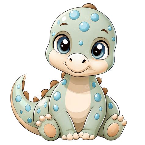 Cute Baby Dinosaur Clipart Adorable Cartoon Illustration For Kids, Cute ...