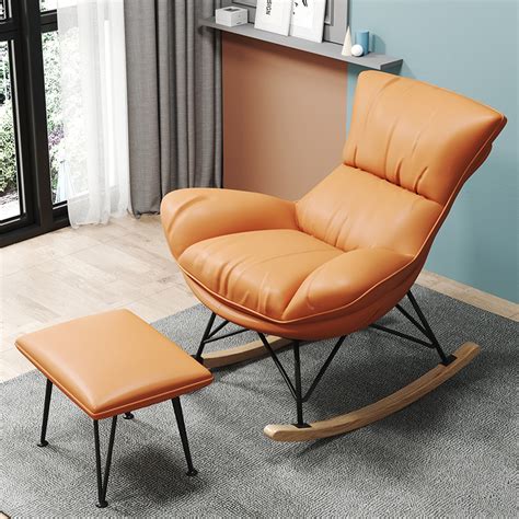 Mahouse丨北欧休闲摇摇椅现代简约家具午睡逍遥椅安乐椅扶手椅子-美间设计