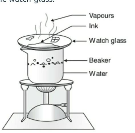 Describe an activity with labelled diagram to obtain dye from blue ink ...