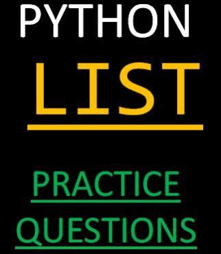 Image result for Simple List Questions in Python