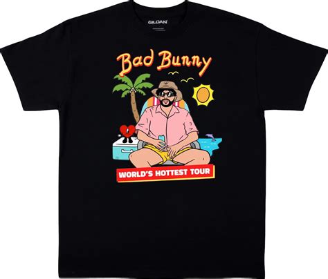 Bad Bunny World's Hottest Tour T-Shirt El Conejo Malo Un Verano Sin ti ...