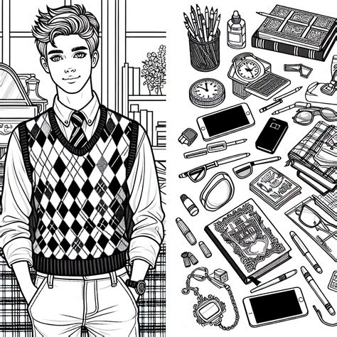 Preppy Coloring Pages – Custom Paint By Numbers