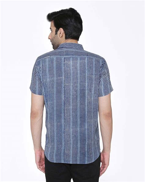 Buy Blue WINTAGE Striped Shirt with Patch Pocket | AJIO