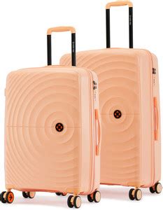 NASHER MILES Seattle Hard-Sided Polypropylene Luggage Set of 2 Peach ...
