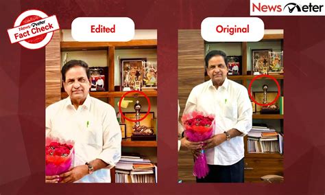 Fact Check: Christian cross in TTD chief BR Naidu’s office? Photo is edited