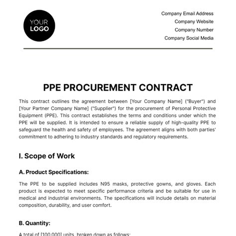 Image result for Procurement Service Contract Template