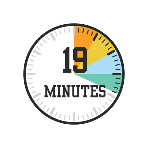 19 minutes, timer, clock icon design 26580721 Vector Art at Vecteezy
