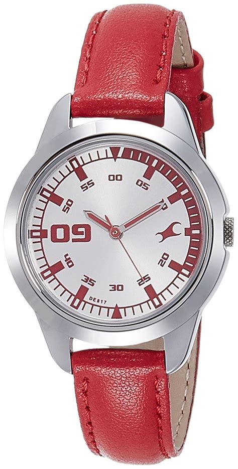 Fastrack Girls Leather Analog Red Watch - 6129Sl01 : Amazon.in: Watches