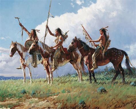 00304 Native American Indians Art Image Poster Print Native American Horses, Native American ...