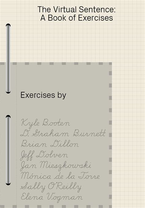 CABINET / The Virtual Sentence: A Book of Exercises