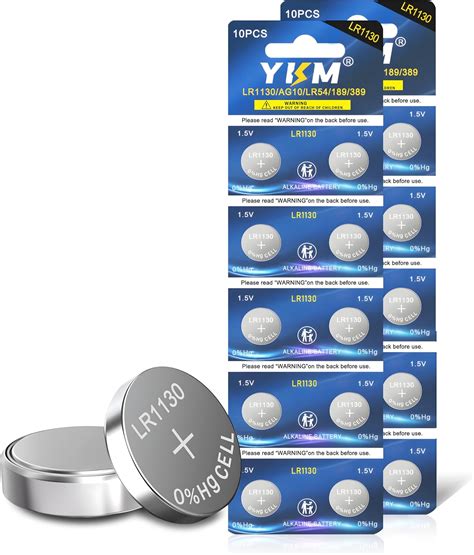 Amazon.com: YKM 20 Pack LR1130 Battery AG10 L1131f L1131 L1131c 389 390 ...