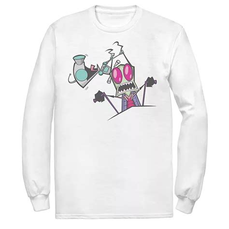 Men's Nickelodeon Invader Zim Gir Pulling Zim's Antennas Portrait Long ...