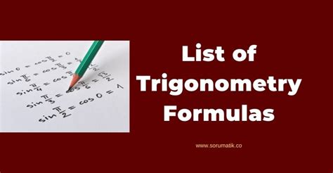 Trigonometry Formula 的图像结果