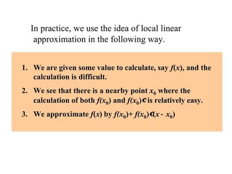 Image result for Local Linear Approximation