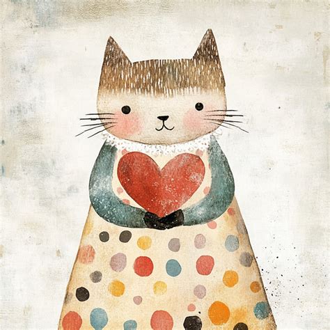 Valentine Female Cat Art Sketch Free Stock Photo - Public Domain Pictures