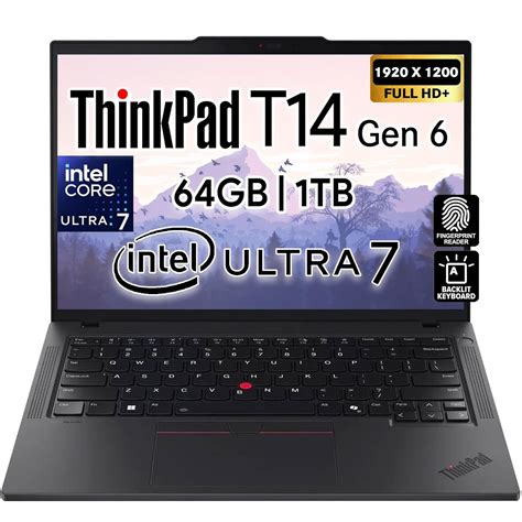 Lenovo ThinkPad T14 Gen 6 Business Laptop 14" FHD+ IPS, Intel Ultra 7 ...