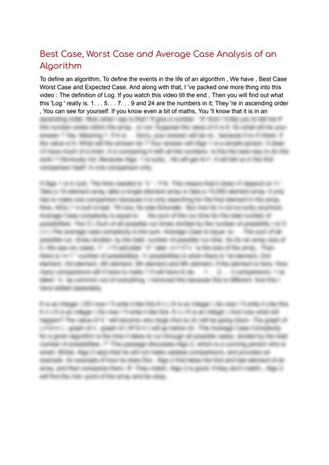 Image result for Worst Case Algorithm Analysis