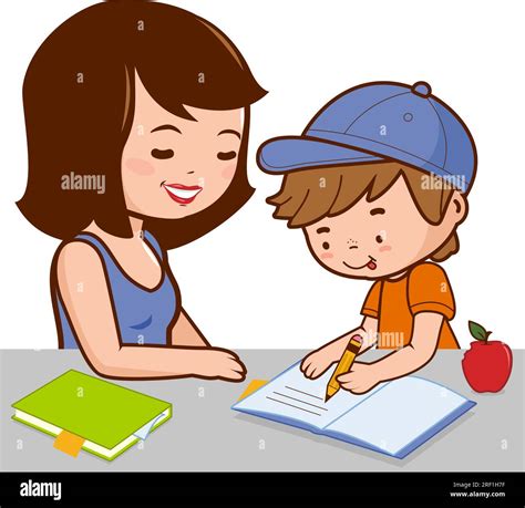 Child Doing Homework Clipart