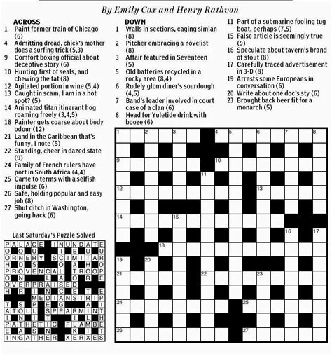 National Post Cryptic Crossword Forum: Saturday, October 26, 2013 ...