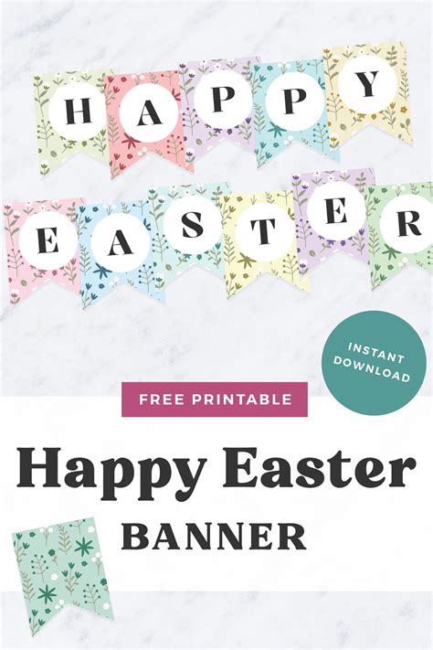 Happy Easter Banner, FREE Printable! - Favorite Printables