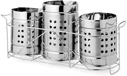 Ananya Stainless Steel Big Cutlery Holder, Steel Cutlery Set : Amazon ...