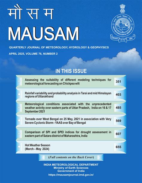 Deciphering rainfall patterns in Haryana, India : a comprehensive analysis of optimal ...