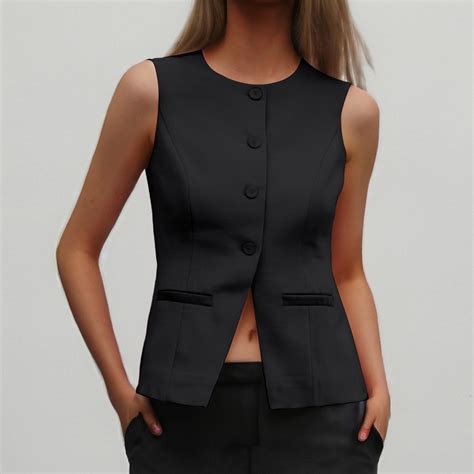 Trendy Plus Size Women's Summer Business Casual Vest Tops Sleeveless ...