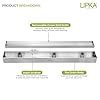 LIPKA Rectangular Tile Insert Shower Drain Channel | 18 x 2 Inches ...
