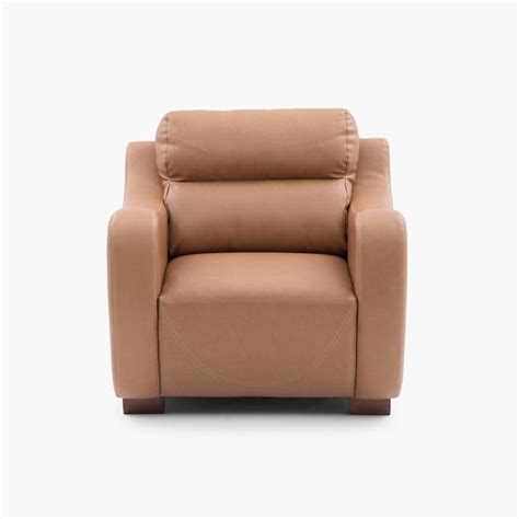 Buy Dyson Faux Leather 1-Seater Sofa - Brown from Home Centre at just ...