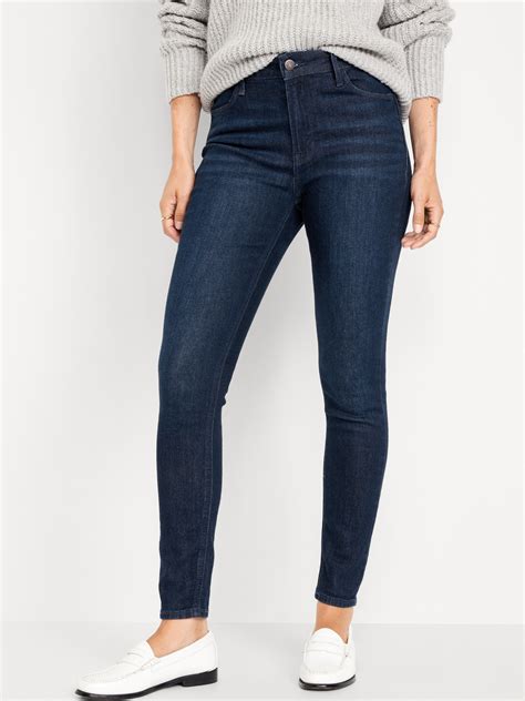 Women's Elastic Waist Skinny Jeans | Old Navy