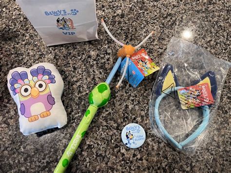 bluey collectible magic asparagus headband button Bluey Live Show ...