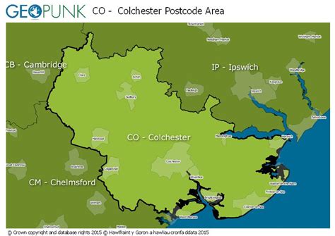 Image result for Co Postcode Map