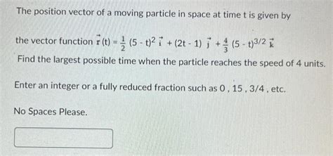Image result for Position of the Particle Vector Function