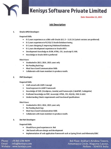 Image result for Oracle Developer Job Description