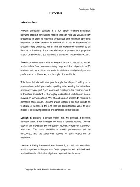 FlexSim Tutorial 的图像结果