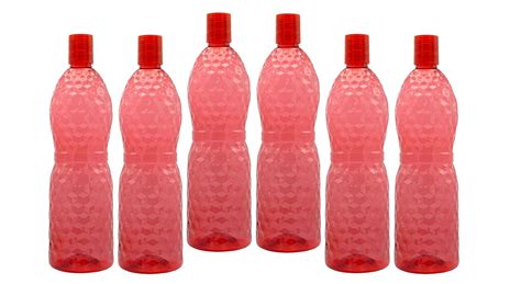 HP2 HPsquare Diamond 1000ml PET Plastic Bottles (Feisty RED) Set of 6 ...