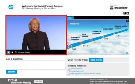 PARAMOUNT GLOBAL's Virtual Shareholder's Meeting - Meeting page