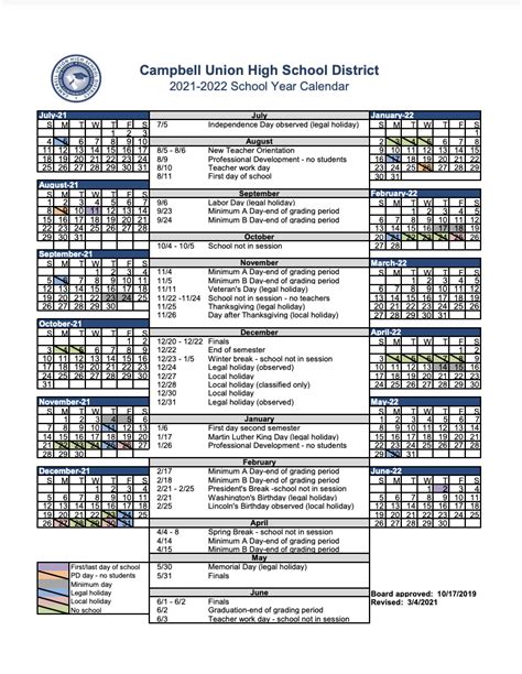 Campbell High School Calendar 2023 - Schoolcalendars.net