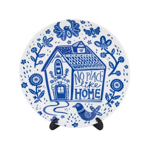Buy Chumbak Quietly Quaint Cottage Blue Wall Plate Online at Low Prices ...