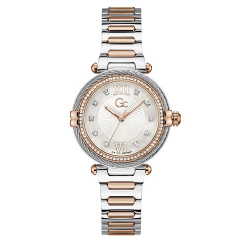 Gc Vogue Cable White Round Dial Quartz Analog Women Watch - Guess Coll ...