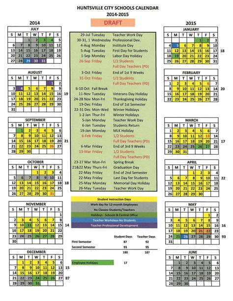Fall break is back! Huntsville's 2014-2015 school calendar unveiled ...